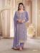 Picture of Georgette Slate Grey Straight Cut Salwar Kameez