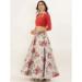 Picture of Shapely Satin & Silk Off White Lehenga Choli