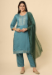 Picture of Excellent Silk Cadet Blue Readymade Salwar Kameez