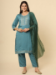 Picture of Excellent Silk Cadet Blue Readymade Salwar Kameez