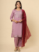 Picture of Alluring Silk Rosy Brown Readymade Salwar Kameez