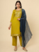 Picture of Enticing Silk Dark Golden Rod Readymade Salwar Kameez