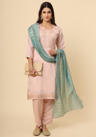 Picture of Taking Silk Light Pink Readymade Salwar Kameez