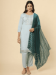 Picture of Silk Light Steel Blue Readymade Salwar Kameez