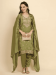 Picture of Appealing Silk Dark Khaki Readymade Salwar Kameez