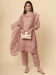 Picture of Comely Silk Rosy Brown Readymade Salwar Kameez