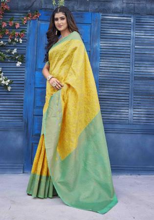 Picture of Nice Linen & Silk Khaki Saree