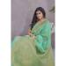 Picture of Alluring Linen & Silk Medium Aqua Marine Saree