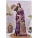 Picture of Stunning Linen & Silk Purple Saree