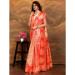 Picture of Grand Linen & Silk Crimson Saree