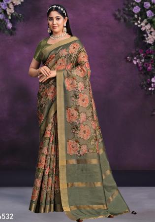 Picture of Grand Chiffon Dim Gray Saree