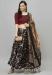 Picture of Elegant Satin & Silk Black Lehenga Choli