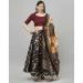 Picture of Elegant Satin & Silk Black Lehenga Choli