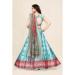 Picture of Satin & Silk Medium Aqua Marine Lehenga Choli