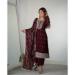 Picture of Statuesque Silk Maroon Readymade Salwar Kameez