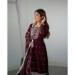 Picture of Statuesque Silk Maroon Readymade Salwar Kameez