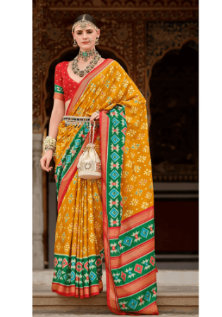 Picture of Pretty Silk Sandy Brown Saree