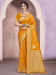 Picture of Delightful Cotton & Silk Golden Rod Saree