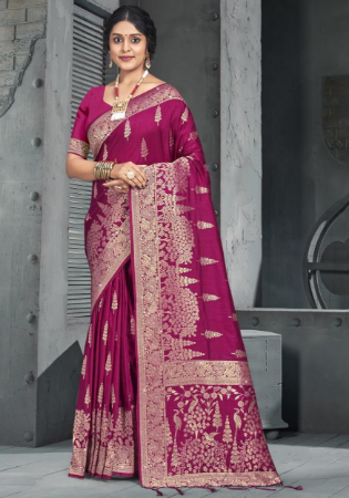 Picture of Ravishing Cotton & Silk Brown Saree