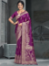 Picture of Comely Cotton & Silk Purple Saree