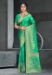 Picture of Fascinating Cotton & Silk Turquoise Saree