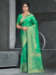 Picture of Fascinating Cotton & Silk Turquoise Saree