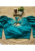 Picture of Wonderful Silk Dark Cyan Designer Blouse