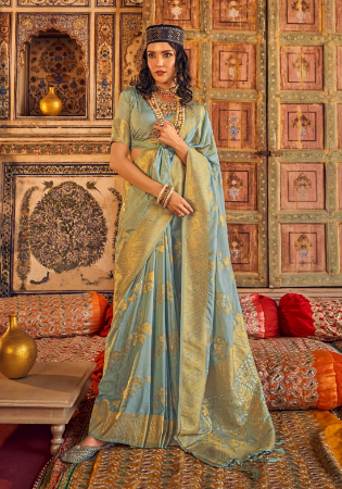 Picture of Superb Georgette & Silk Dim Gray Saree