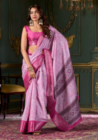 Picture of Delightful Silk Thistle Saree