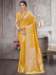 Picture of Delightful Silk Yellow Saree