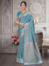 Picture of Pleasing Silk Steel Blue Saree