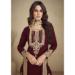 Picture of Splendid Georgette Maroon Straight Cut Salwar Kameez