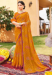 Picture of Pleasing Georgette & Silk Chocolate Saree