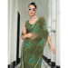 Picture of Wonderful Georgette Dark Olive Green Saree