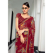 Picture of Comely Georgette Fire Brick Saree