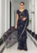 Picture of Wonderful Georgette Dark Slate Grey Saree