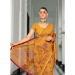 Picture of Lovely Georgette Golden Rod Saree