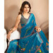 Picture of Superb Georgette Teal Saree