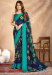 Picture of Statuesque Georgette Midnight Blue Saree