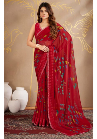 Picture of Admirable Georgette Maroon Saree