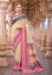 Picture of Beautiful Silk Pale Golden Rod Saree