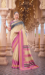 Picture of Beautiful Silk Pale Golden Rod Saree