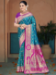 Picture of Grand Silk Dark Slate Blue Saree