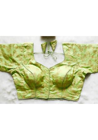 Picture of Bewitching Silk Yellow Green Designer Blouse