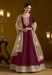 Picture of Grand Chiffon Maroon Anarkali Salwar Kameez