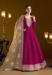 Picture of Sightly Chiffon Maroon Anarkali Salwar Kameez