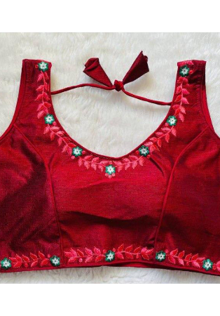 Picture of Graceful Silk Maroon Designer Blouse