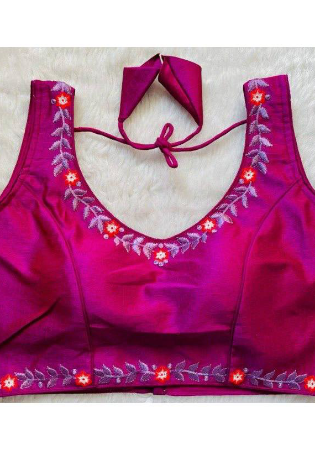 Picture of Comely Silk Dark Magenta Designer Blouse