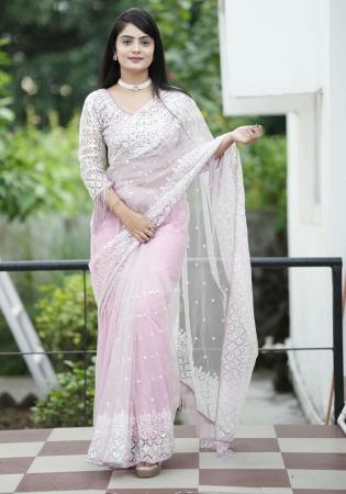 Picture of Delightful Chiffon & Georgette Gainsboro Saree