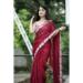 Picture of Resplendent Chiffon & Georgette Maroon Saree